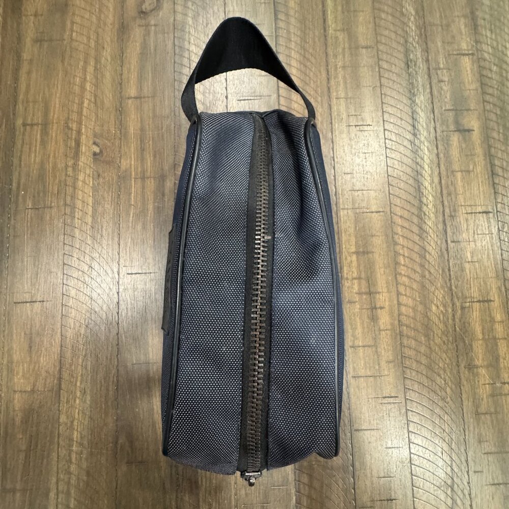 Versace Parfums Navy Blue Mesh Toiletry / Travel Bag Pouch